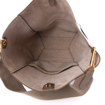 Celine Soft Grained Calfskin Sangle Bucket Bag Taupe 5 of 9
