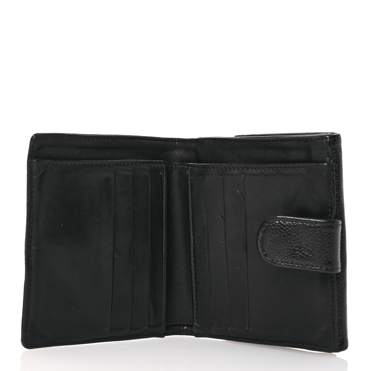 Caviar Timeless CC Compact French Wallet Black
