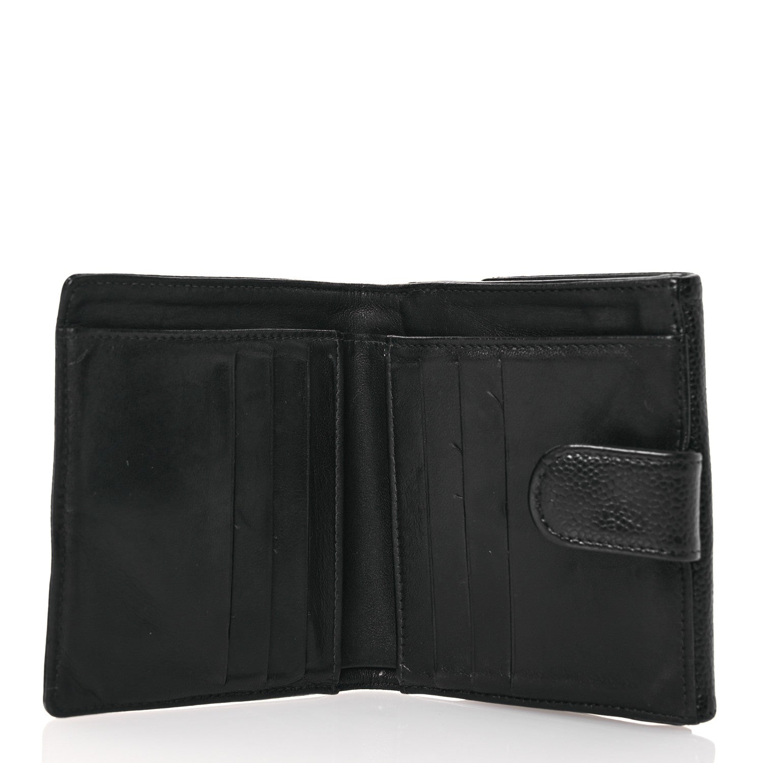 Chanel Caviar Timeless CC Compact French Wallet Black 5 of 16