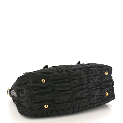 Prada Tessuto Nylon Gaufre Shopping Satchel Black 4 of 12