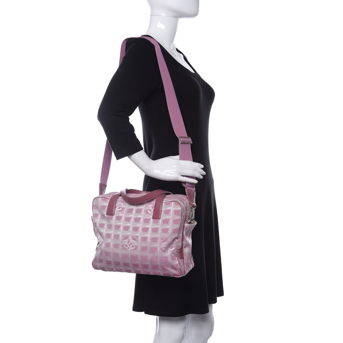 Nylon Small Travel Tote Bag Pink
