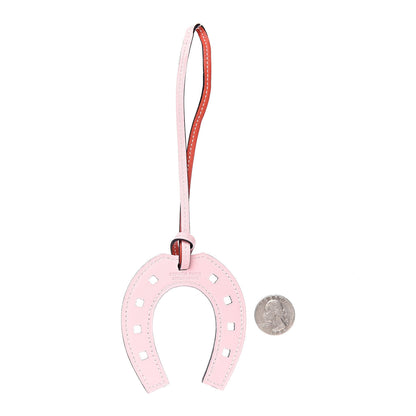 Hermes Swift Paddock Horseshoe Bag Charm Rose Sakura Vermillion 2 of 4