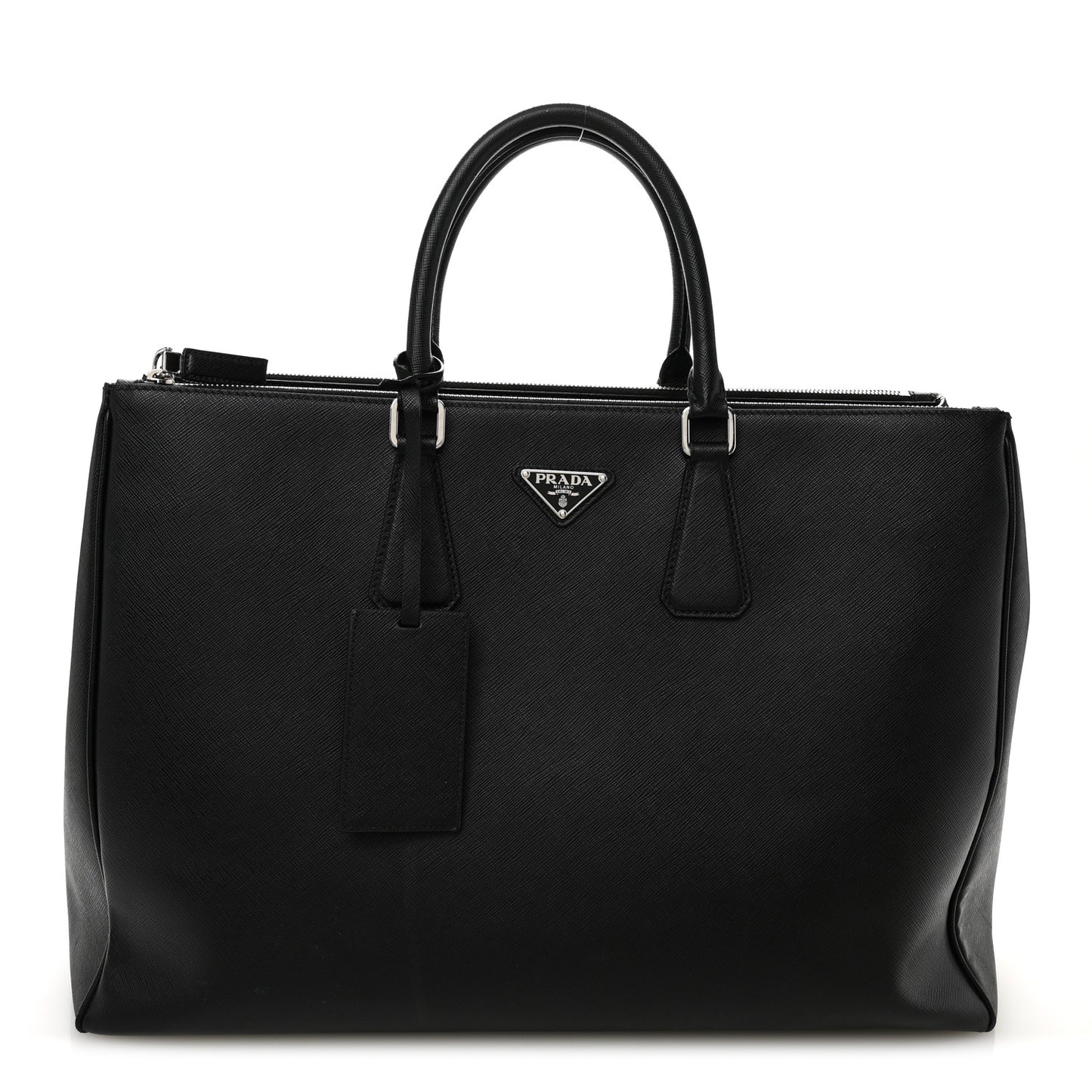 Saffiano Travel Extra Large Galleria Double Zip Black