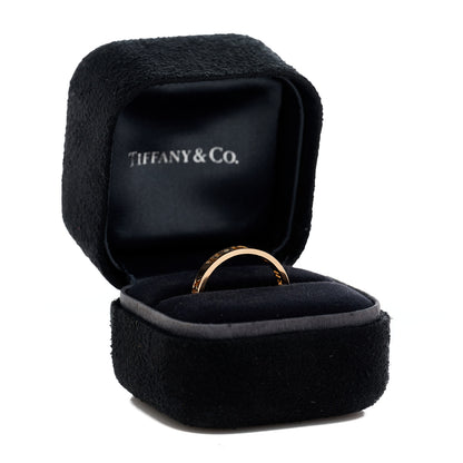 Tiffany 18K Rose Gold Diamond Atlas Pierced Ring 58 8.25 5 of 5