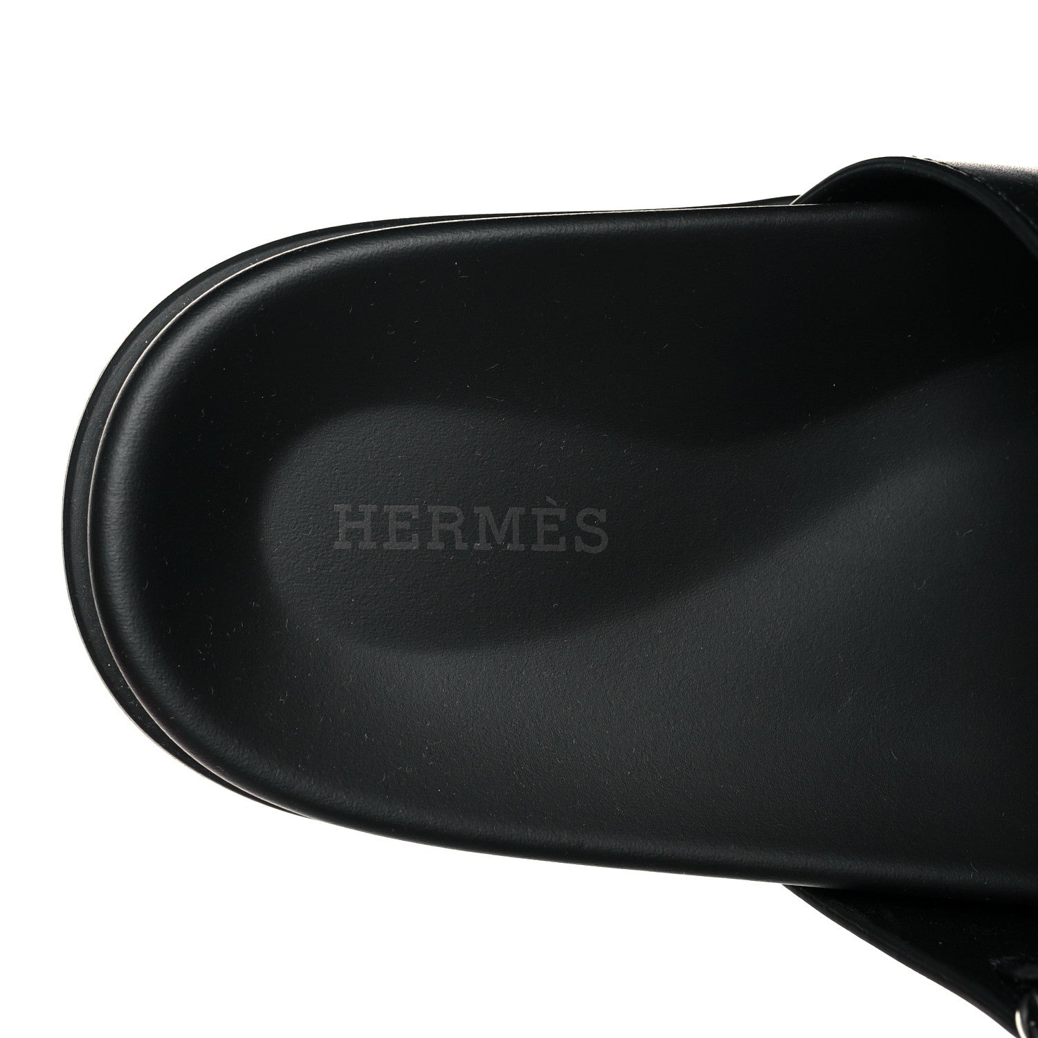 Hermes Calfskin Mens Chypre Sandals 43 Black 7 of 9