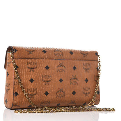 MCM Visetos Millie Wallet On Chain Cognac 3 of 9