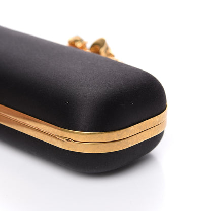 Alexander McQueen Silk Knucklebox Clutch Black 9 of 11