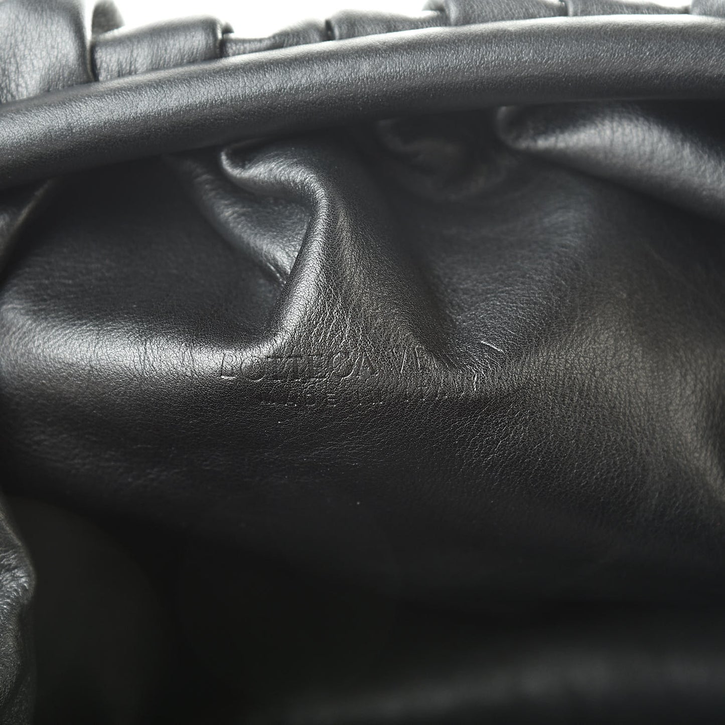 Smooth Butter Calf The Pouch Oversized Clutch Black