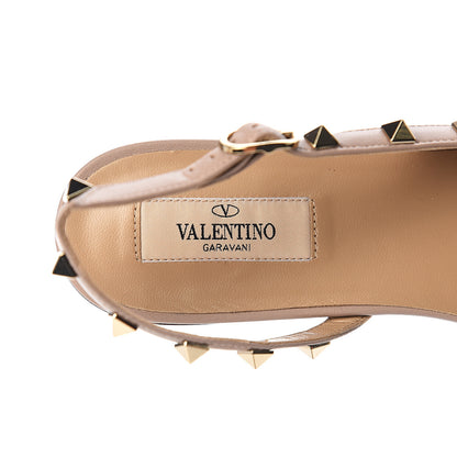 Valentino Garavani Patent Rockstud Slingback Flats 39.5 Poudre 6 of 10