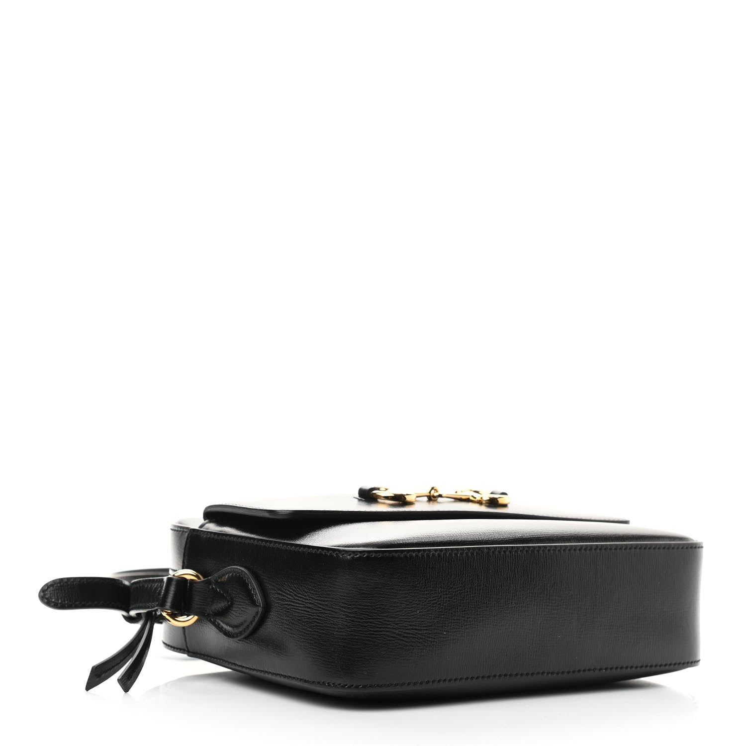Gucci Textured Calfskin Small Horsebit 1955 Shoulder Bag Black 4 of 10
