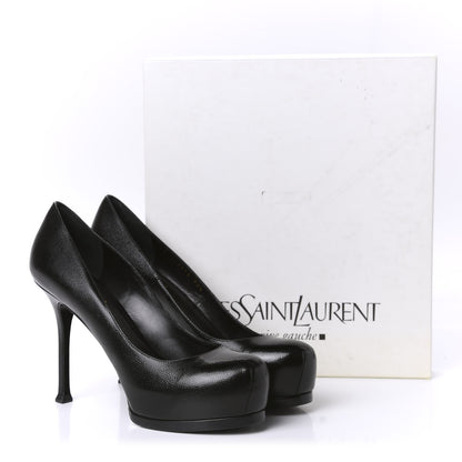 Saint Laurent Vernigolf Tribute Two 80 Platform Pumps 38.5 Black 10 of 10