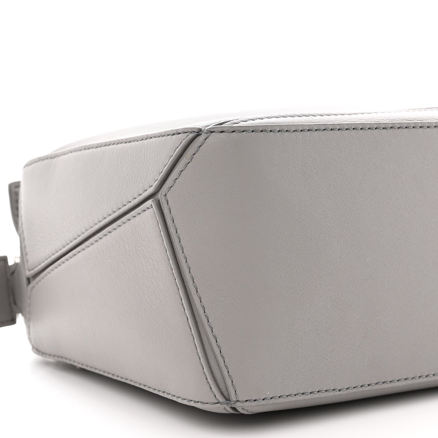 Loewe Calfskin Small Puzzle Bag Pearl Grey 1343580 – FASHIONPHILE