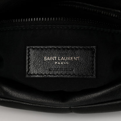 Saint Laurent Lambskin Quilted Monogram Monochrome Small Loulou Puffer Chain Satchel Black 6 of 10