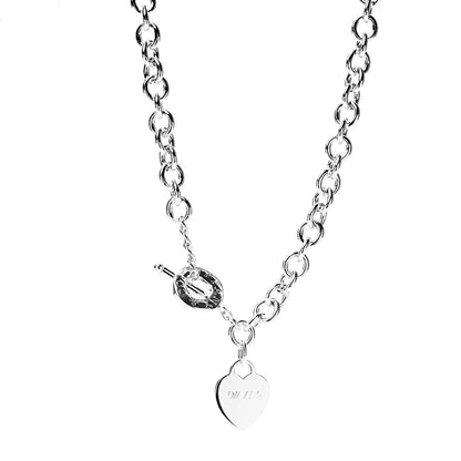 Tiffany Sterling Silver Heart Tag Toggle Necklace 1 of 4