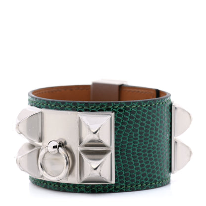 Hermes Lizard Collier De Chien CDC Bracelet T3 Vert Moyen 1 of 6