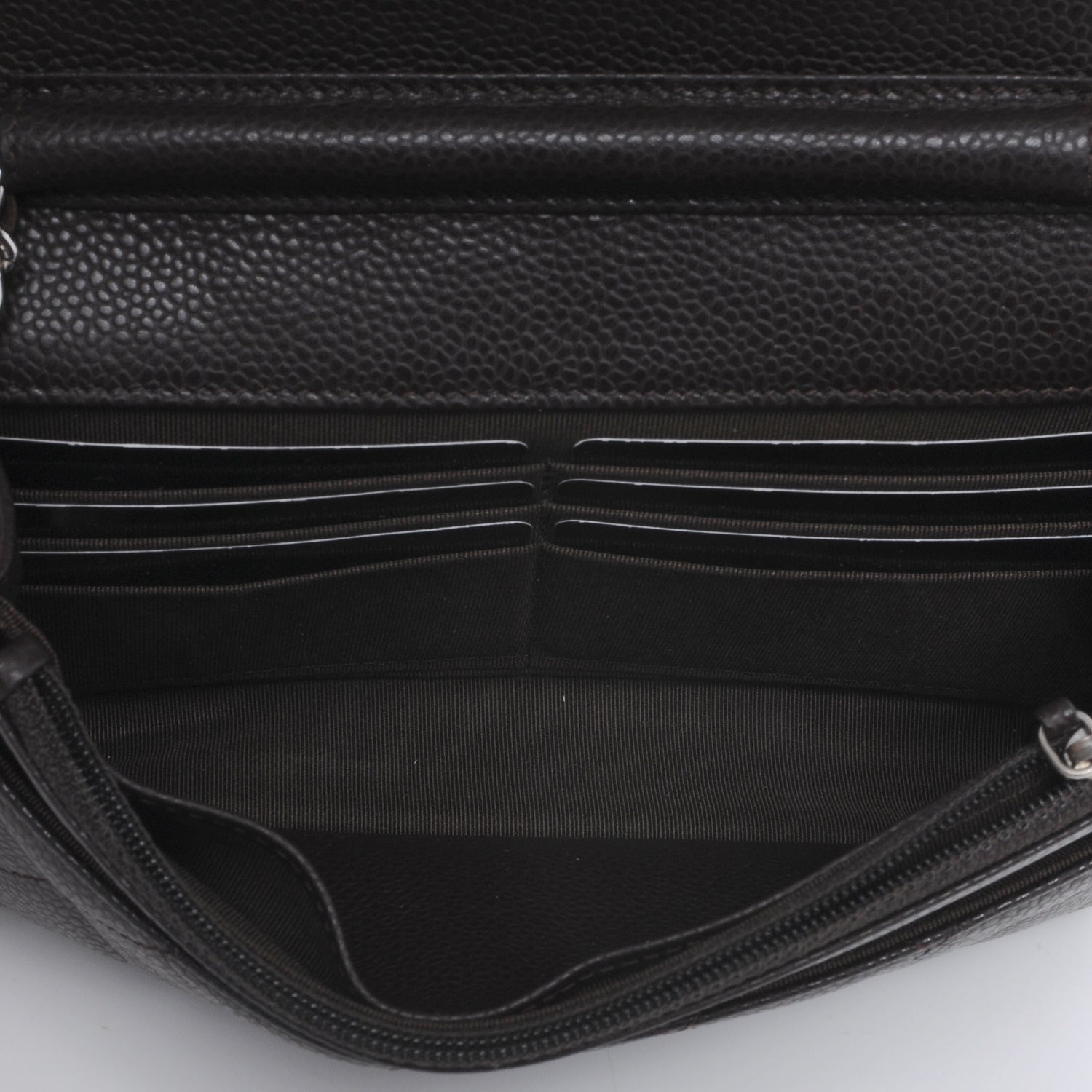 Chanel Caviar Quilted Wallet on Chain WOC Dark Brown 7 of 9