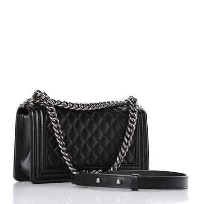 Chanel Caviar Quilted Medium Boy Flap Black 3 of 12