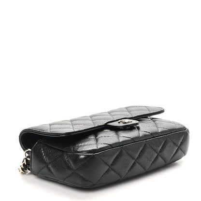 Chanel Caviar Quilted Flap Phone Holder With Chain Black 4 of 13