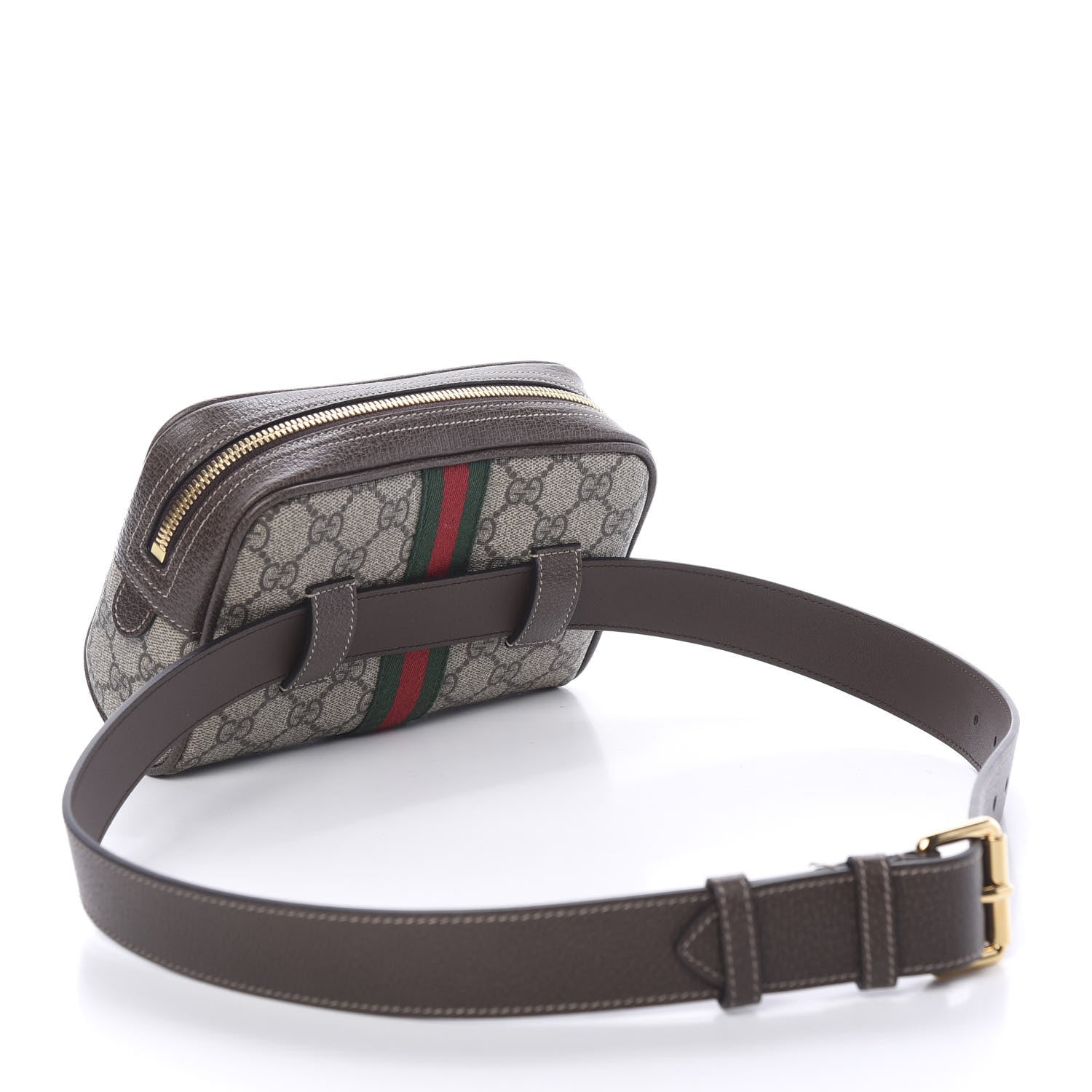 Gucci GG Supreme Monogram Web Small Ophidia Belt Bag 85 34 Dark Brown 2 of 11