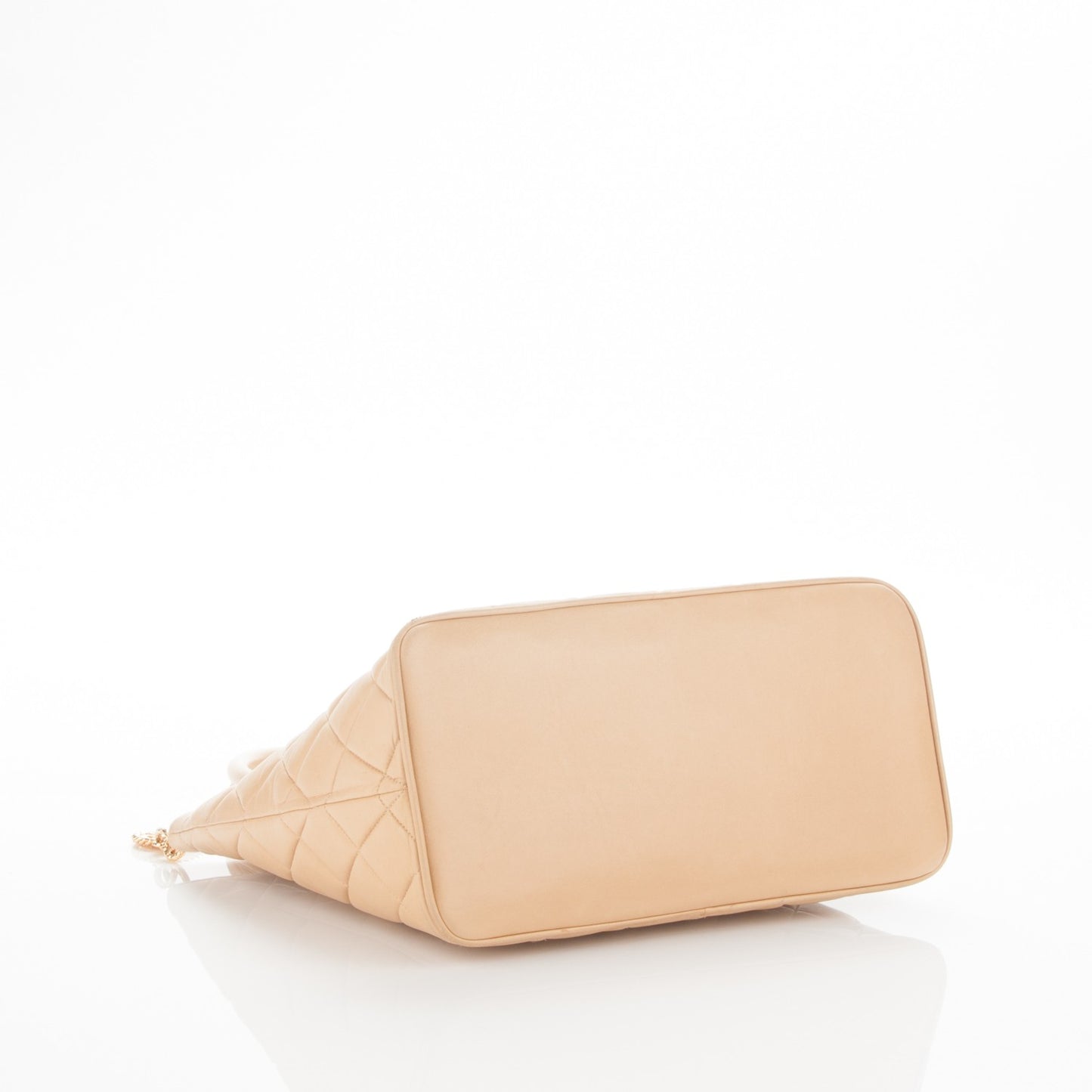 Lambskin Medallion Tote Beige