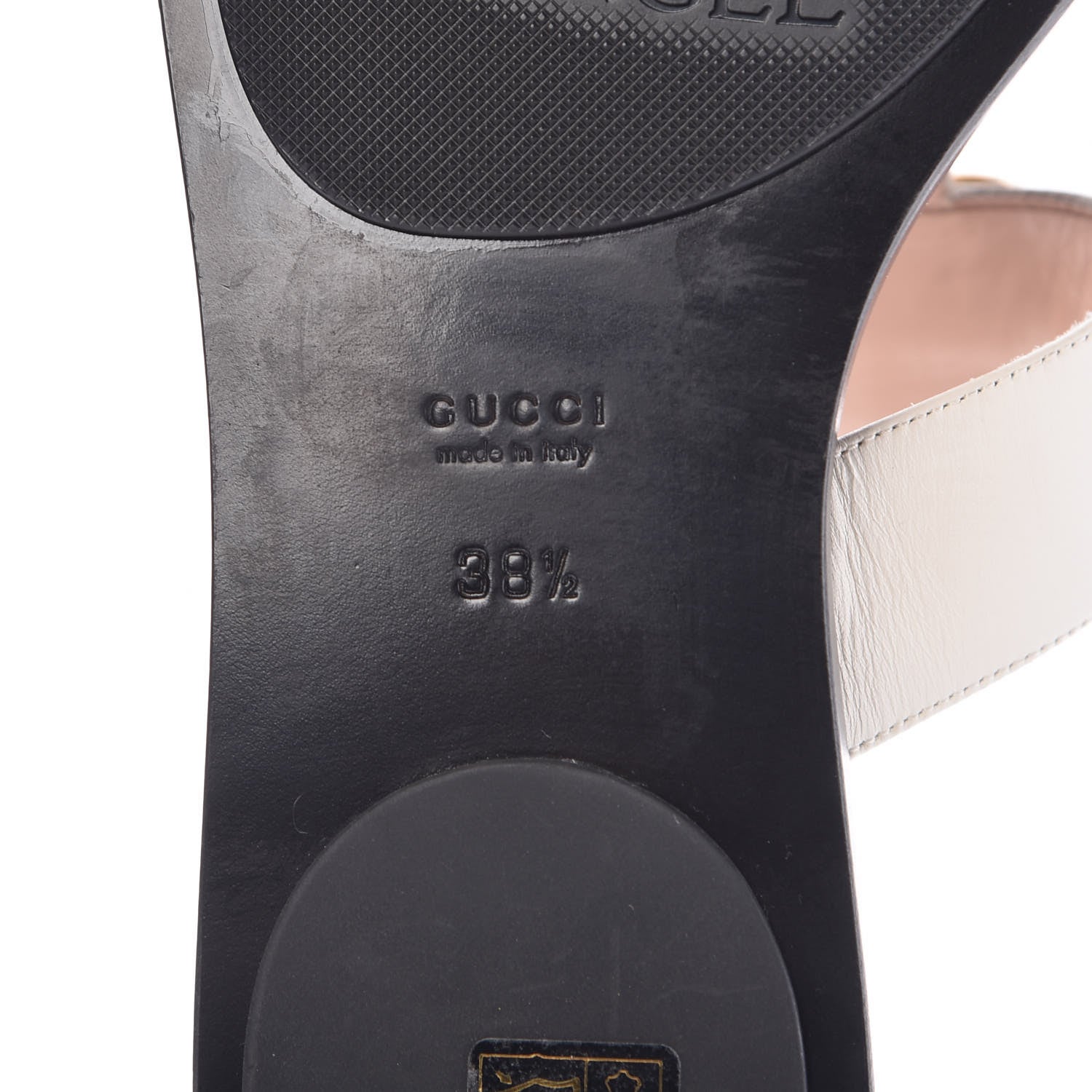 Gucci Calfskin GG Marmont Thong Sandals 38.5 Mystic White 6 of 8
