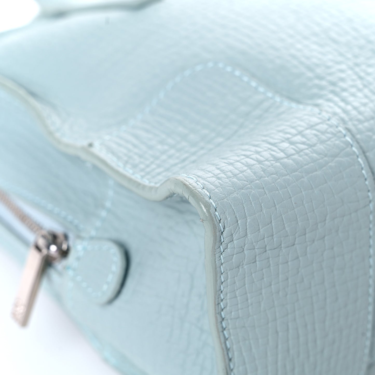 Calfskin Top Handle Bag Light Blue