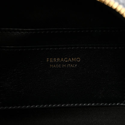 Salvatore Ferragamo Calfskin Braided Small Blossom Top Handle Bag Black 6 of 9