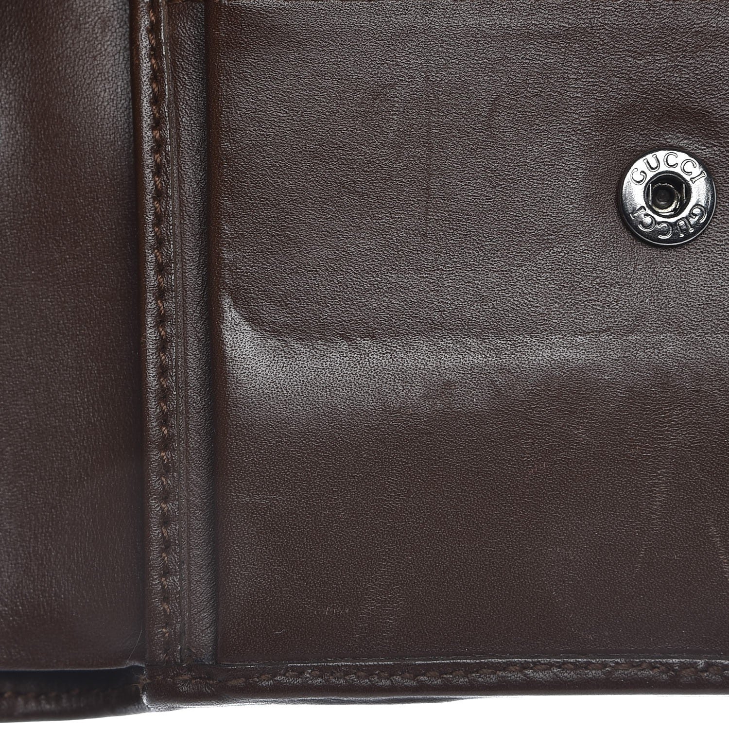 Gucci GG Monogram Bi-Fold Wallet Dark Brown 10 of 15