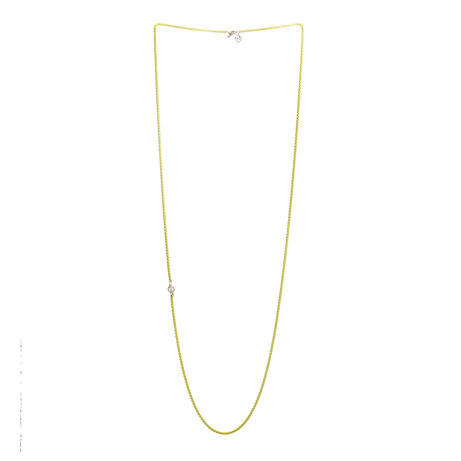 David Yurman Stainless Steel Acrylic 14K Yellow Gold Bel Aire Chain Necklace Yellow 6 of 8