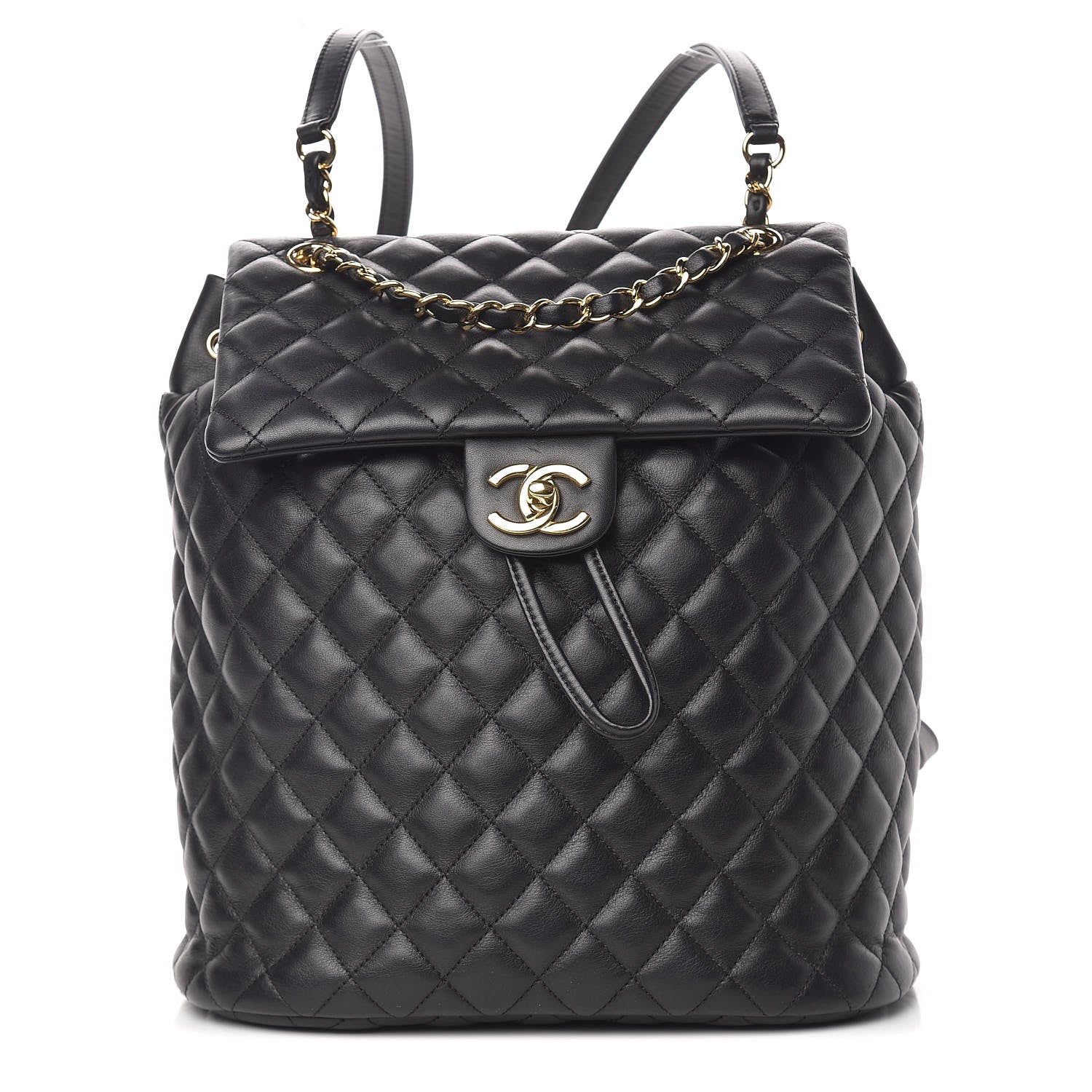 Chanel Calfskin Quilted Large Urban Spirit Backpack Black 2 of 10