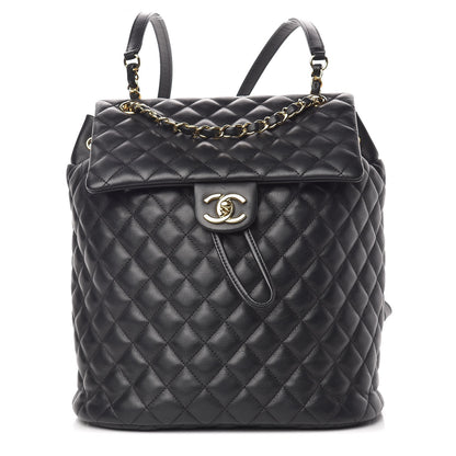 Chanel Calfskin Quilted Large Urban Spirit Backpack Black 2 of 10