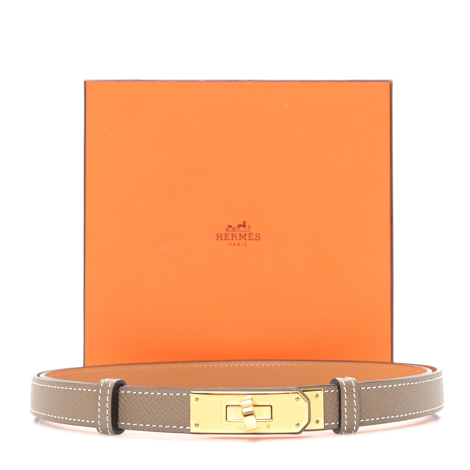 Hermes Epsom Kelly Belt Etoupe 4 of 4