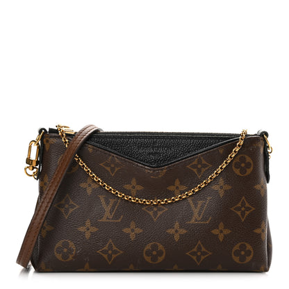 Louis Vuitton Monogram Pallas Clutch Black 1 of 18