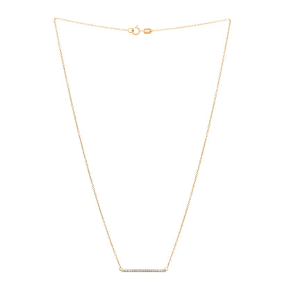 Jennifer Meyer 18K Yellow Gold Diamond Stick Pendant Necklace 2 of 3