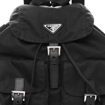 Prada Tessuto Nylon Saffiano Medium Backpack Black 7 of 11
