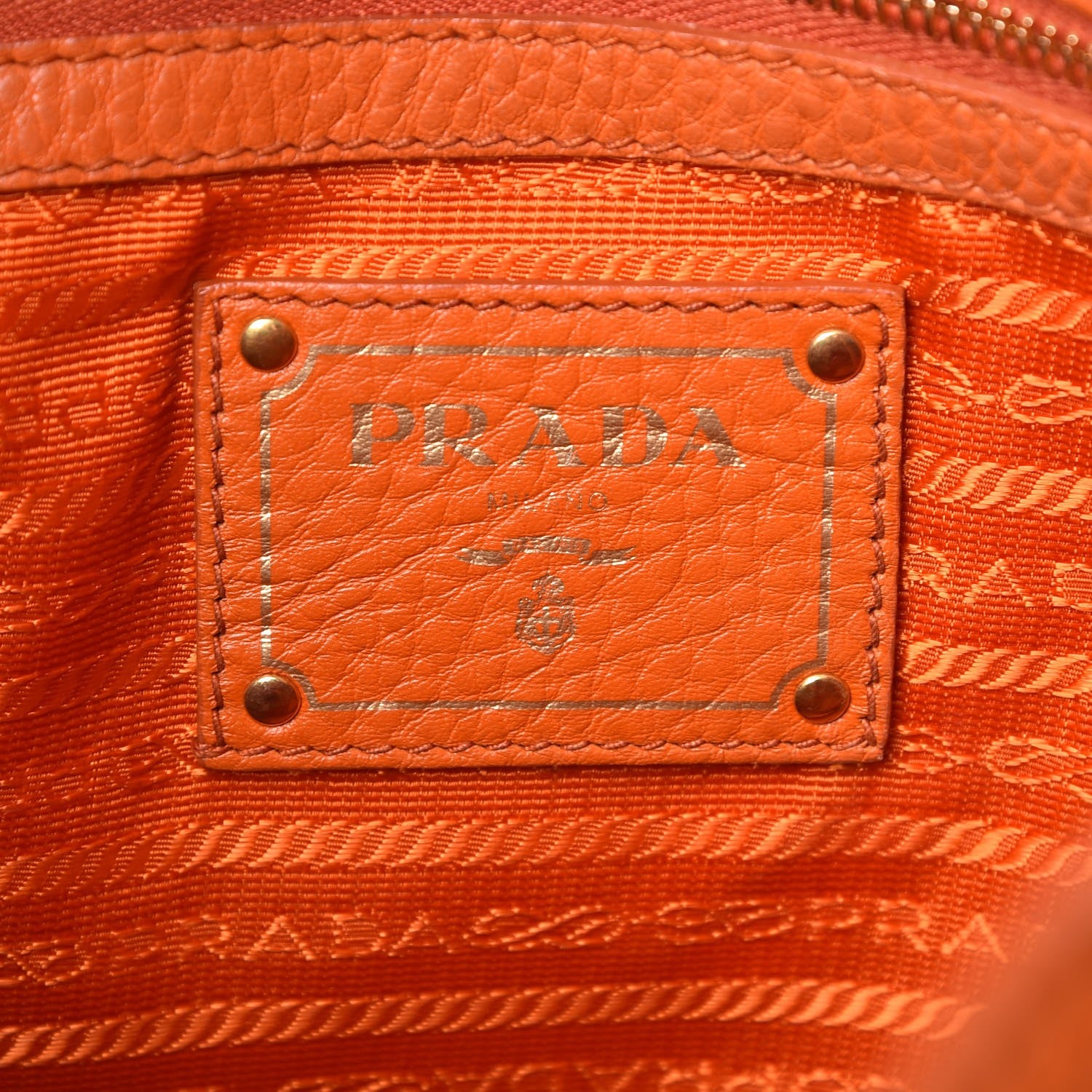 Prada Vitello Daino Hobo Papaya 6 of 9