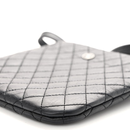 Chanel Aged Calfskin Quilted Crossbody Bag Black 9 of 9