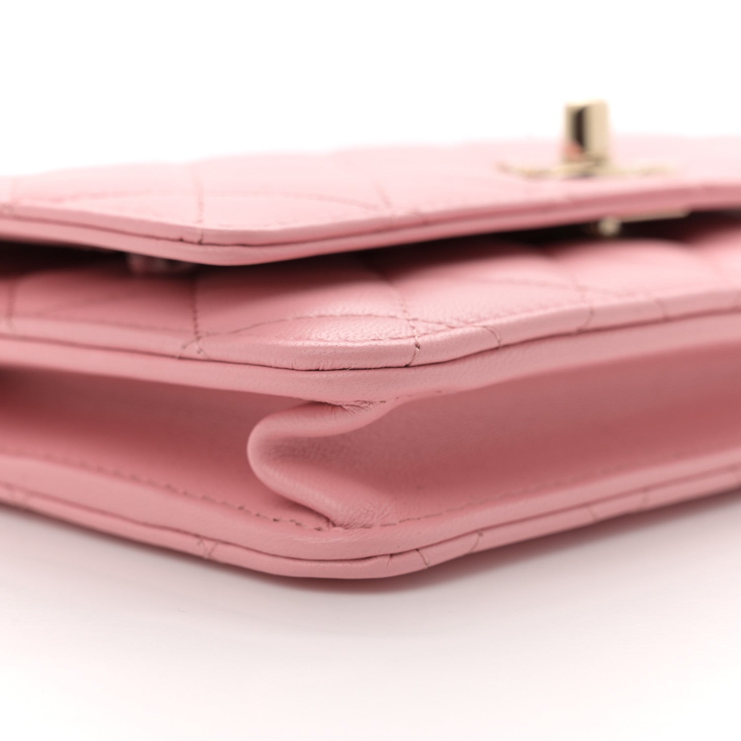 Chanel Lambskin Quilted Trendy CC Wallet On Chain WOC Pink 9 of 11