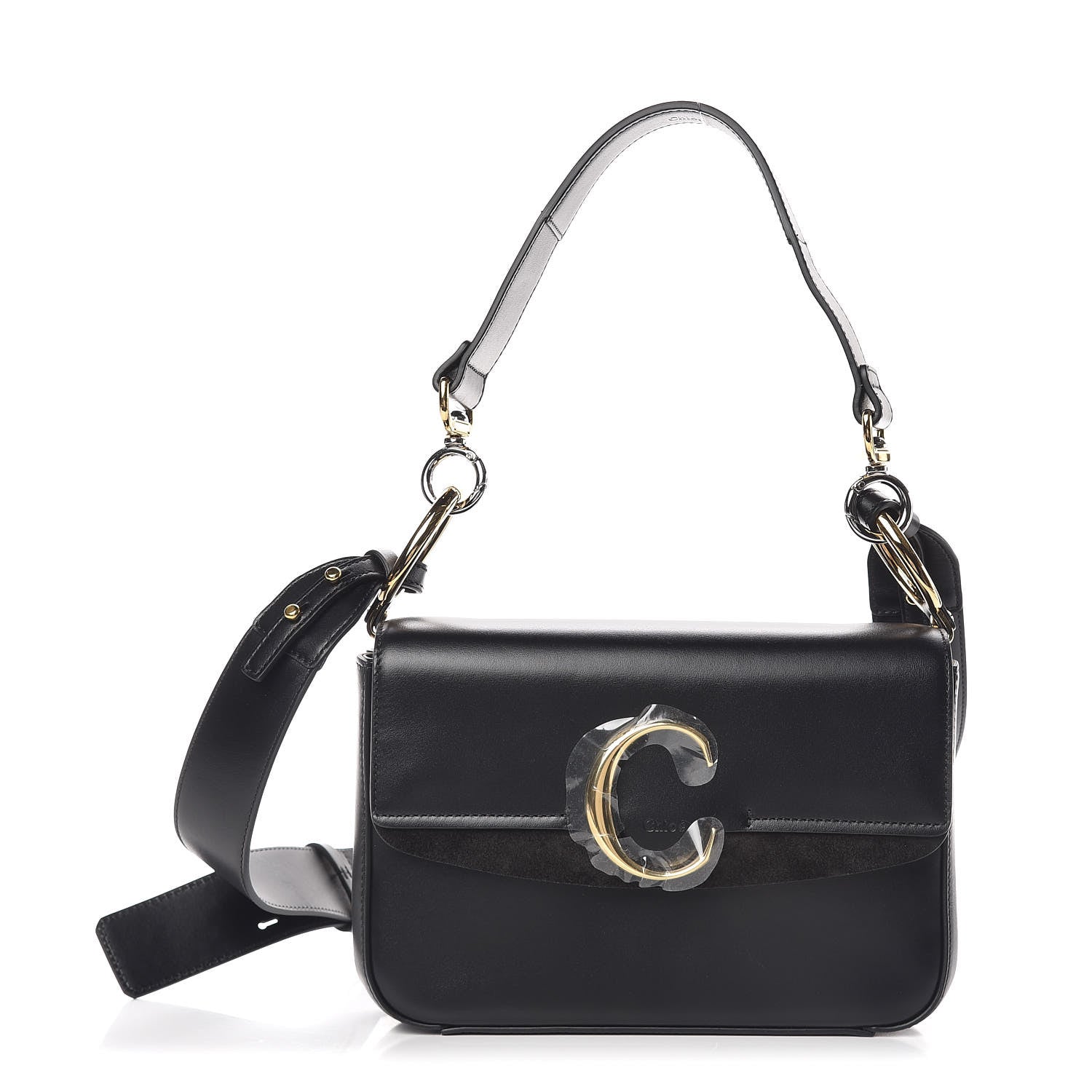 Chloe Calfskin Small C Double Carry Black 1 of 10