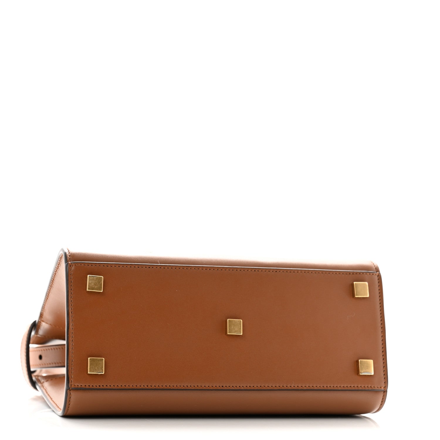 Saint Laurent Smooth Calfskin Manhattan Nano Shopper Tote Cognac 4 of 15