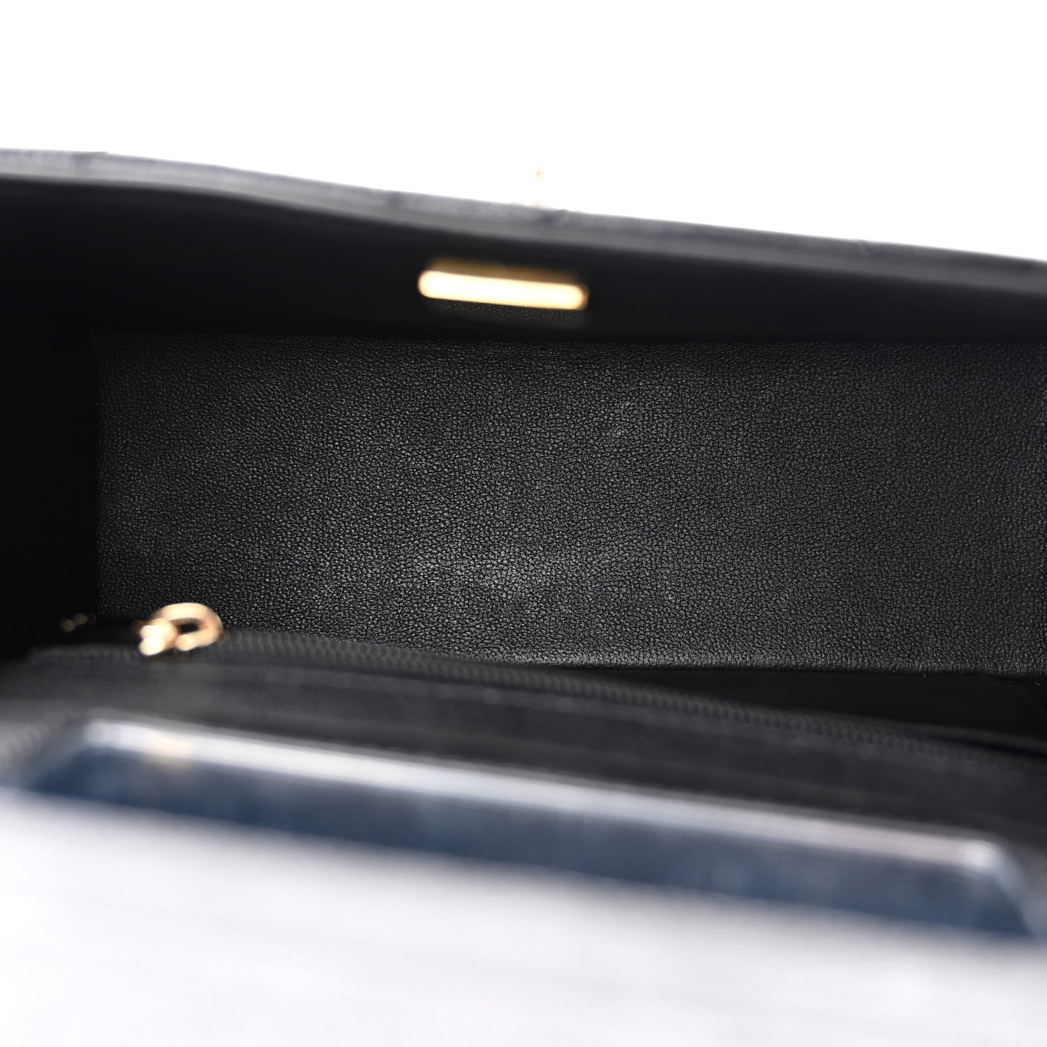 Chanel Shiny Calfskin Quilted Small CC Top Handle Box Bag Black 5 of 11