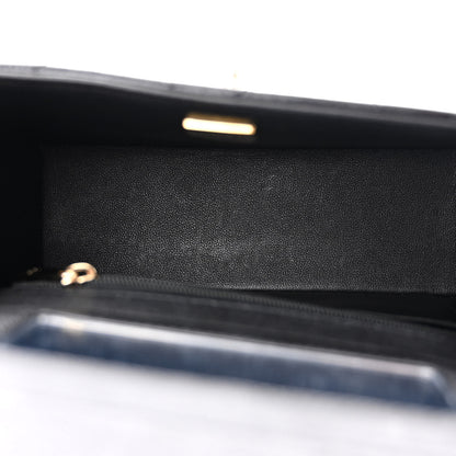 Chanel Shiny Calfskin Quilted Small CC Top Handle Box Bag Black 5 of 11