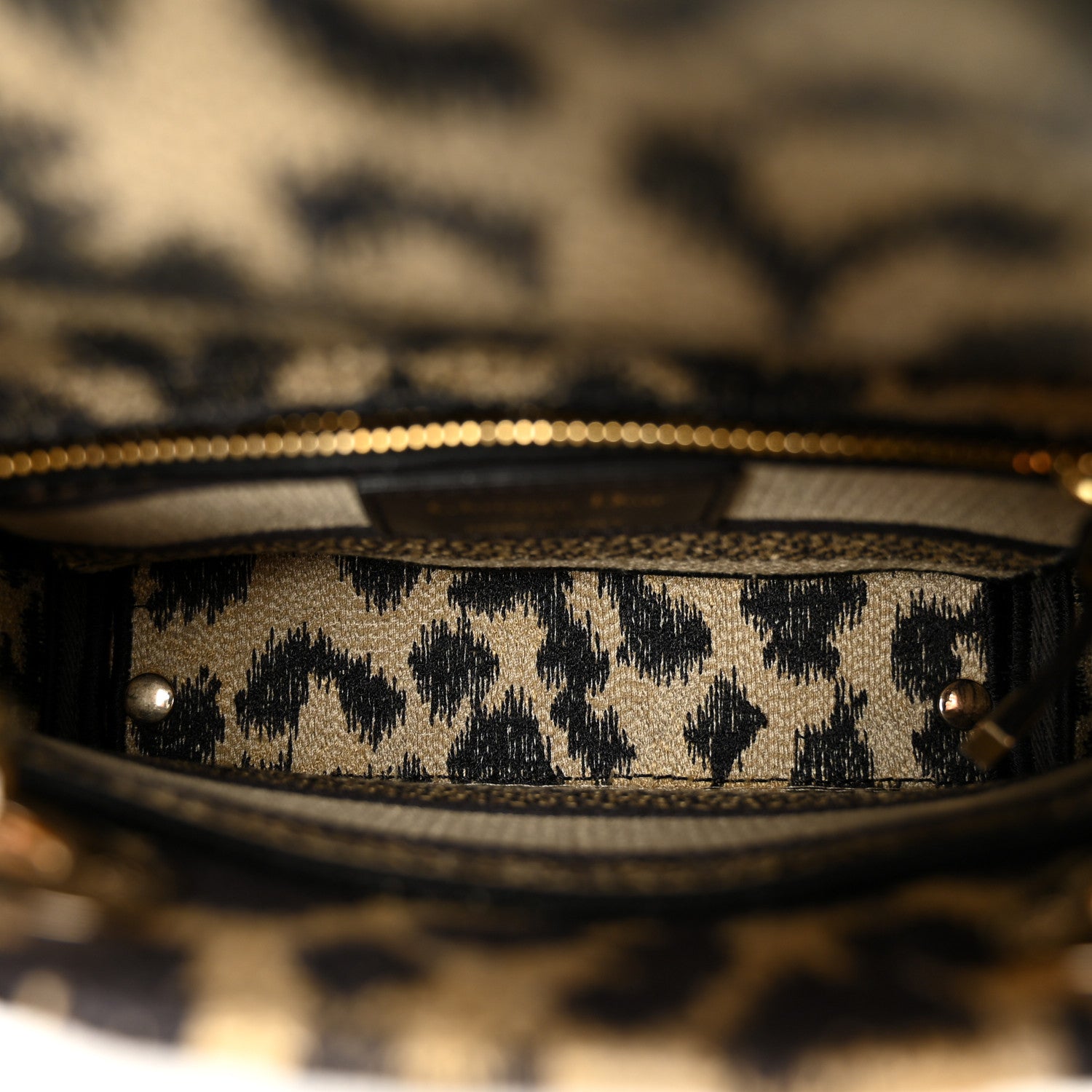 Christian Dior Canvas Mini Mizza Embroidered Lady D-Lite Beige Multicolor 5 of 10