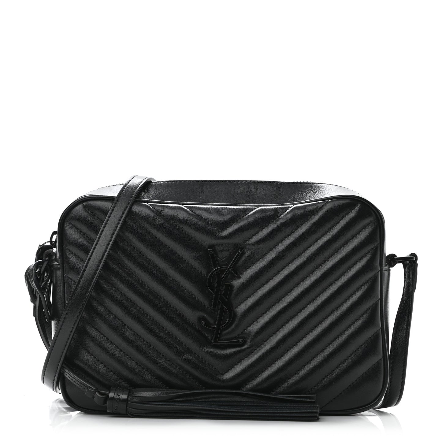 Calfskin Matelasse Monogram Lou Camera Bag Black
