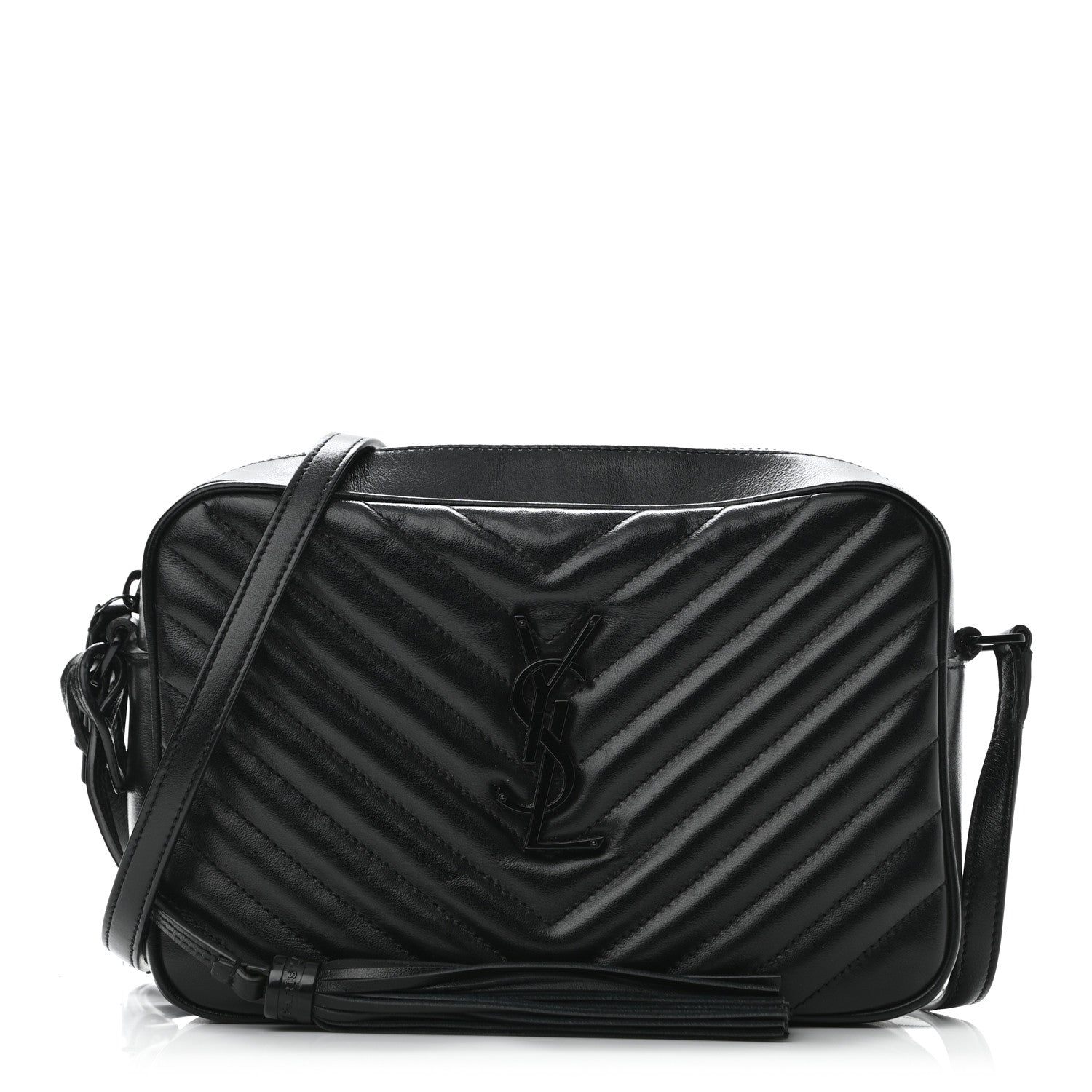 Saint Laurent Calfskin Matelasse Monogram Lou Camera Bag Black 1 of 10