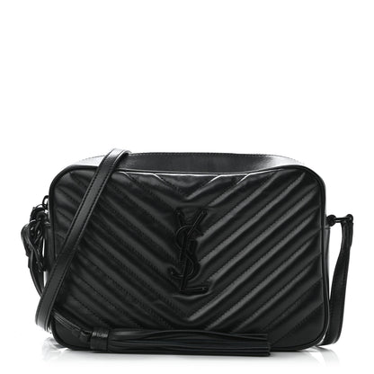 Saint Laurent Calfskin Matelasse Monogram Lou Camera Bag Black 1 of 10