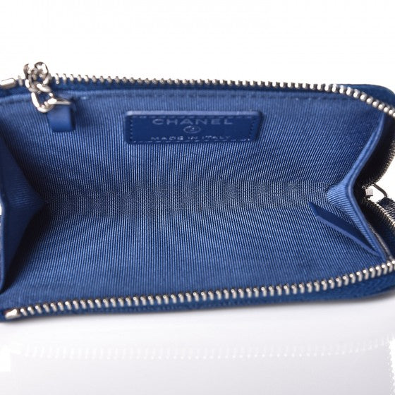 Chanel Caviar Quilted Key Holder Case Blue 5 of 8