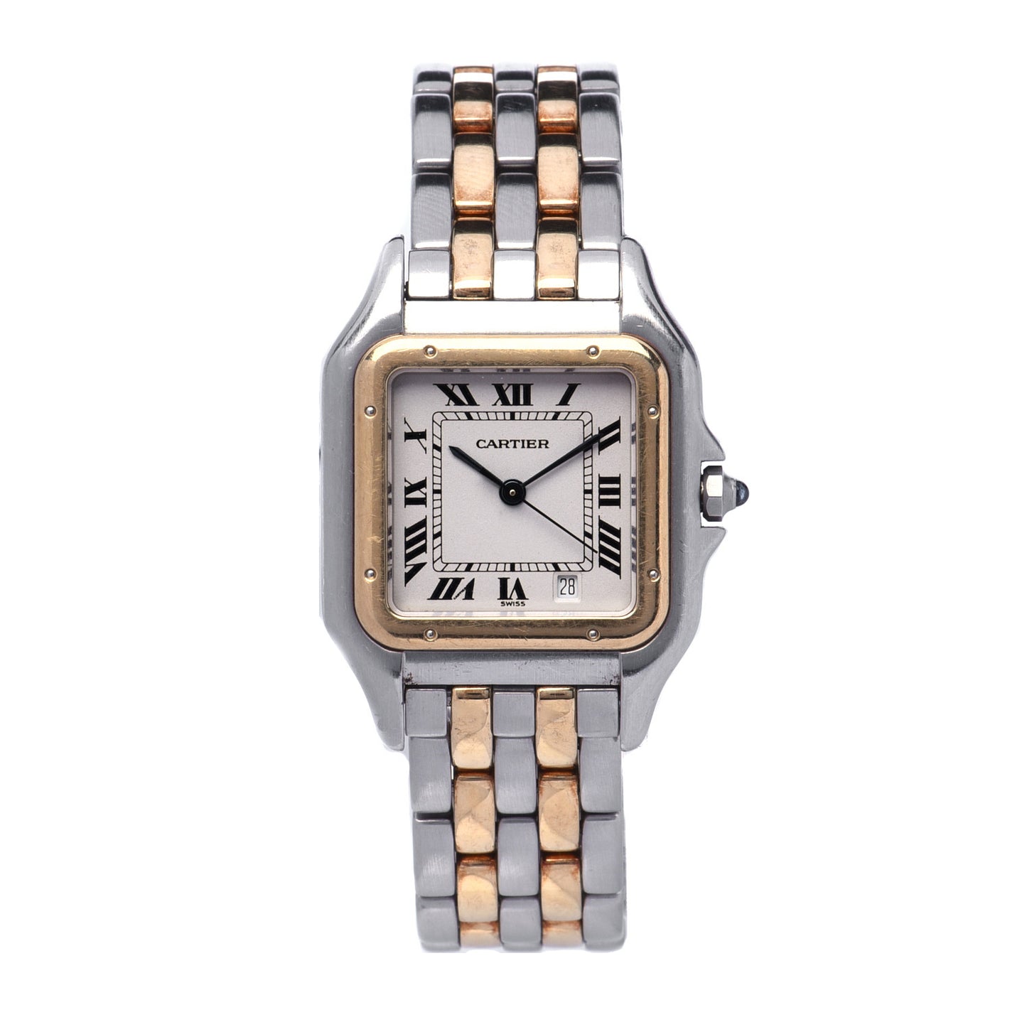 Stainless Steel 18K Yellow Gold 27mm Panthere Quartz Watch