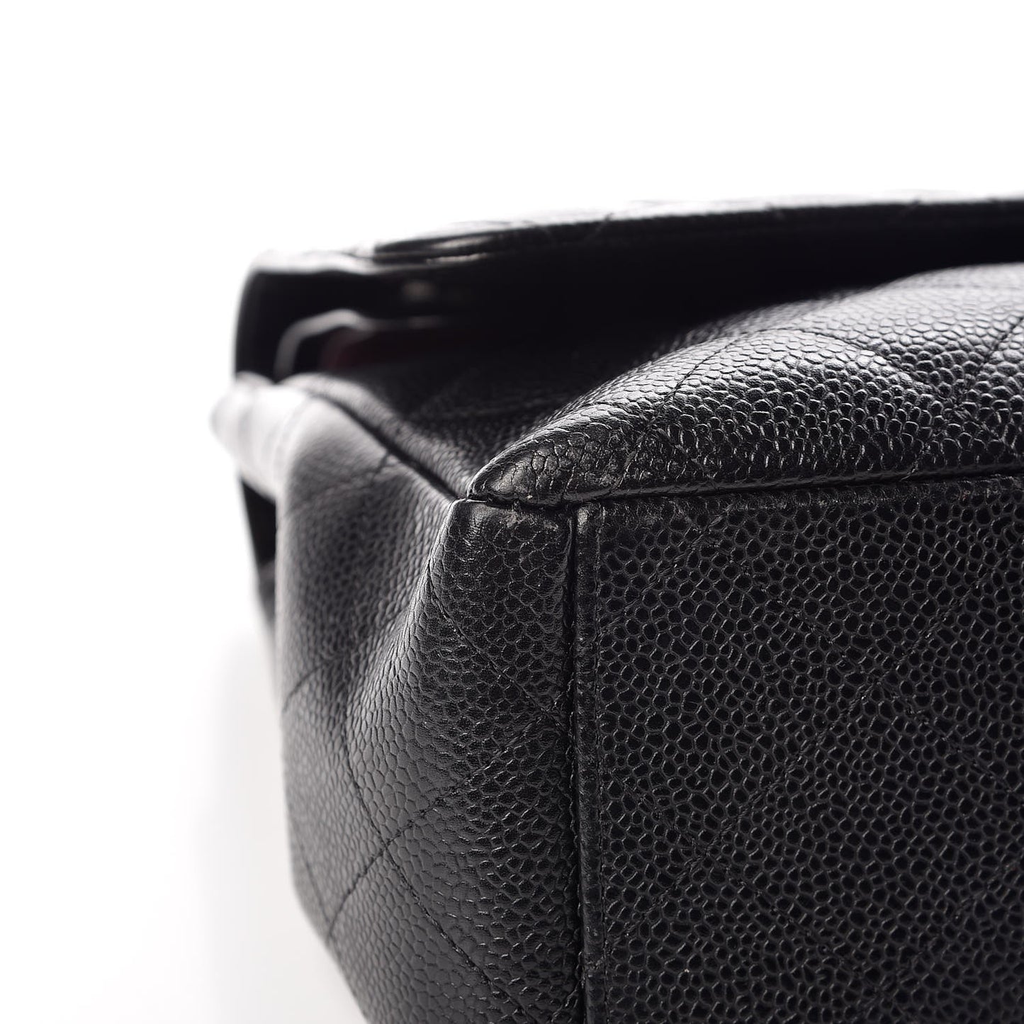Caviar Quilted Maxi Double Flap Black