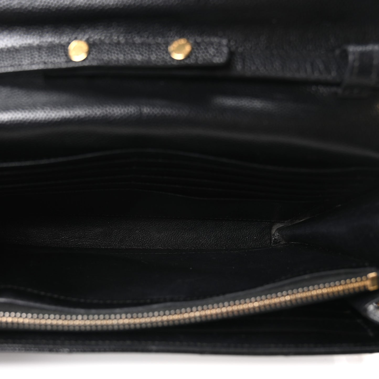 Grain De Poudre Matelasse Chevron Monogram Chain Wallet Black